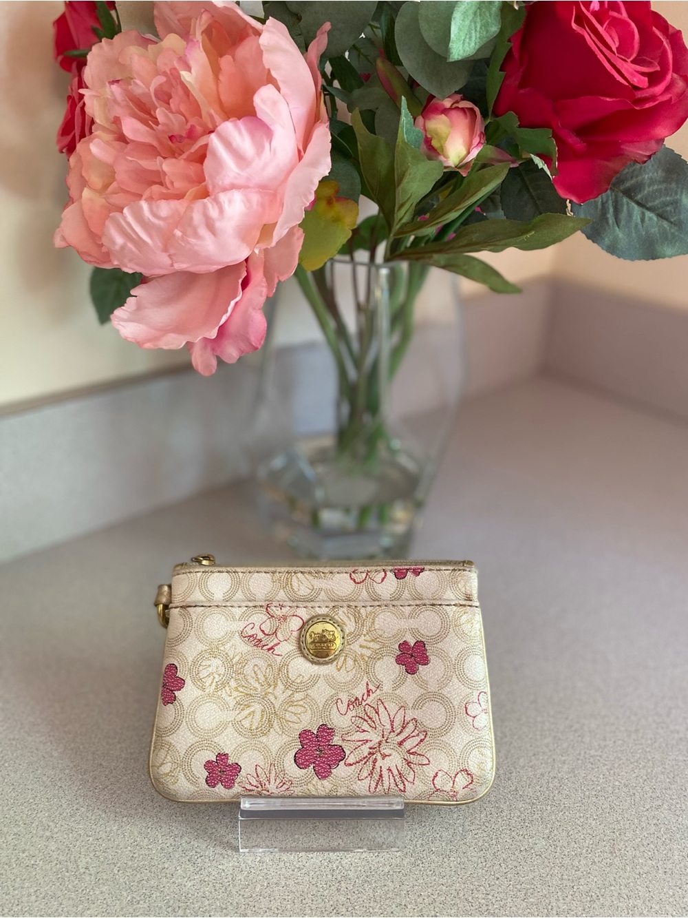 Coach Waverly Floral Print Wristlet